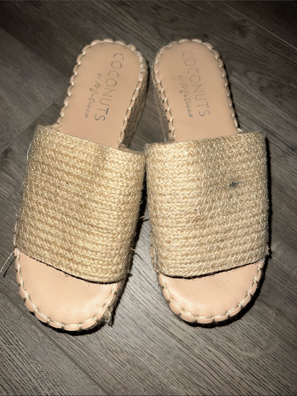Coconuts by Matisse Beige Braided Slide Sandals